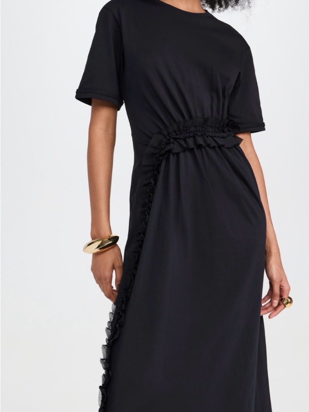 Ulla Johnson Black Lilia Ruffle Dress